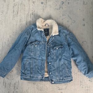 GAP Light Blue Denim Jacket with Cream Sherpa